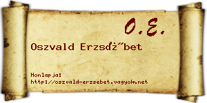 Oszvald Erzsébet névjegykártya