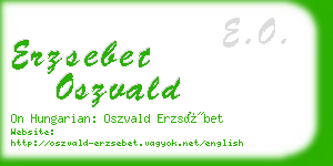 erzsebet oszvald business card